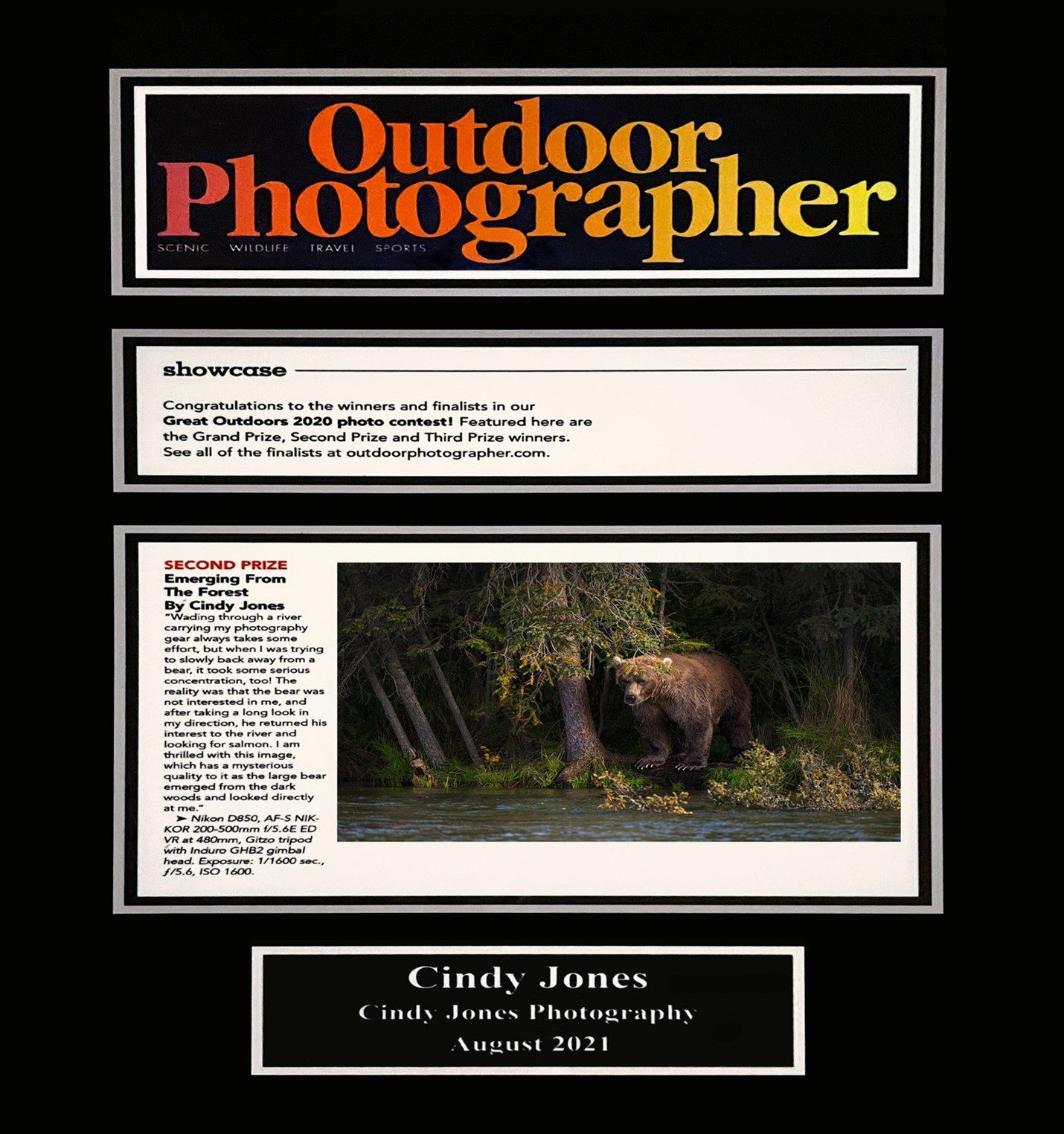 The cover of the outdoor photographer magazine.